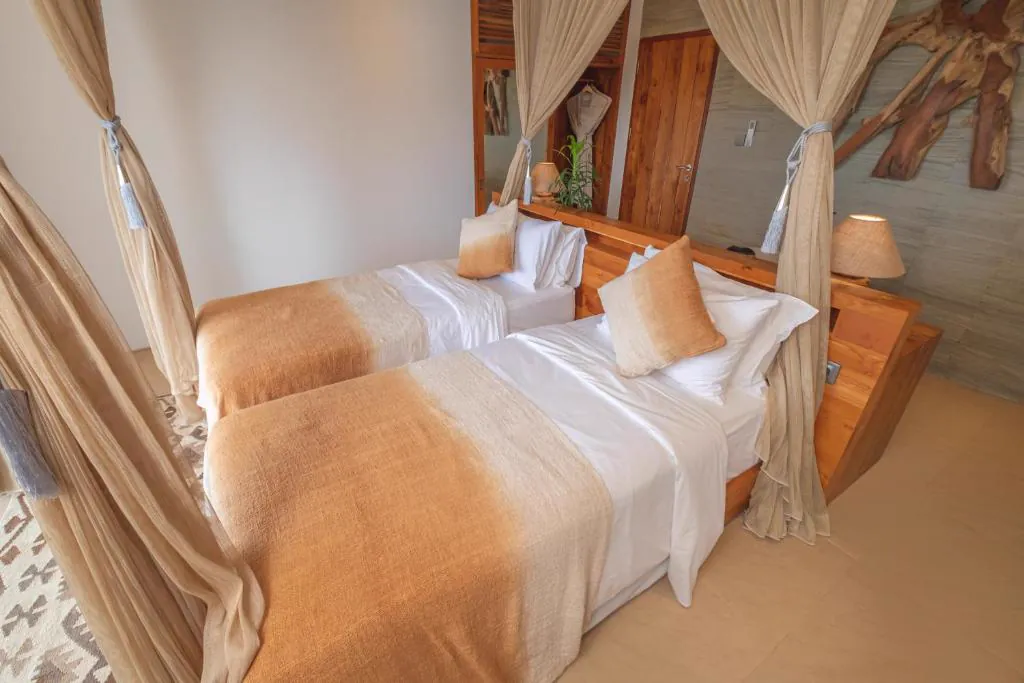 Twin bedroom with canopy